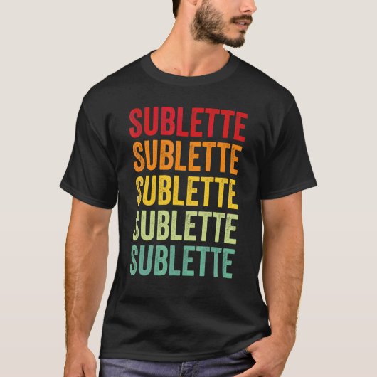 Sublette County Wyoming Regenbogen-Textdesign T-Shirt (Vorderseite)