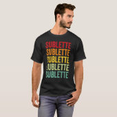 Sublette County Wyoming Regenbogen-Textdesign T-Shirt (Vorne ganz)