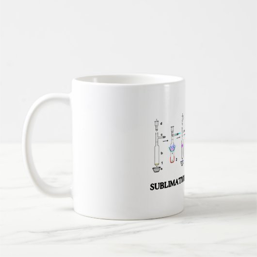 Sublimation ist meine Spezialität (Chemie-Haltung) Kaffeetasse (Links)