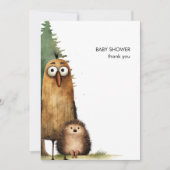 Sublimation Woodland Animals Kinderdusche Dankeskarte (Vorderseite)
