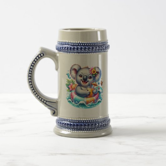 Sublimations-Clipart Sommer Koala-97702 Bierglas (Links)