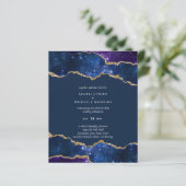 Sublime Agate Blue Gold WEDDING SUITE (Stehend Vorderseite)
