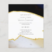 Sublime Black and Gold Moderne Hochzeit Flyer (Vorne)