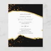 Sublime Black Gold Glitzer Wedding Flyer (Vorne)