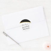 Sublime Black Gold Glitzer Wedding Runder Aufkleber (Umschlag)