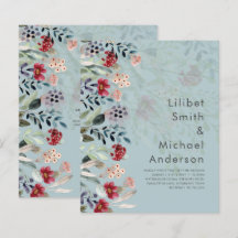 Sublime Burgundy Blue Wildblumen Wedding Elegant