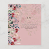 Sublime Burgundy Blue Wildblumen Wedding Elegant (Rückseite)