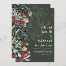 Sublime Burgundy Blue Wildblumen Wedding Elegant