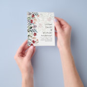 Sublime Burgundy Blue Wildblumen Wedding Elegant Flyer (Gruppe)