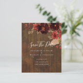 Sublime Burgundy Floral Wedding RETT DATES Budget (Stehend Vorderseite)