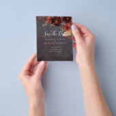 Sublime Burgundy Floral Wedding RETT DATES Budget Flyer (Gruppe)