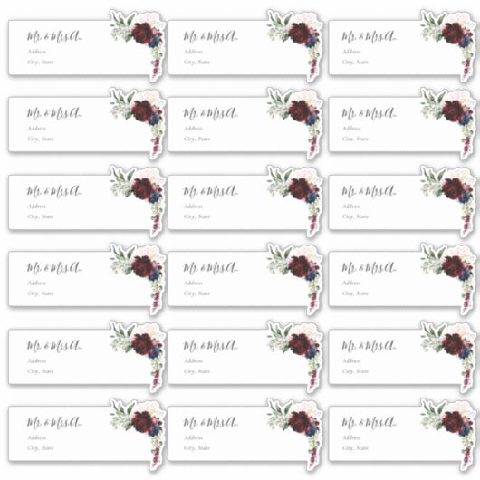 Sublime Burgundy-Gütesiegel Aufkleber (Vorderseite)