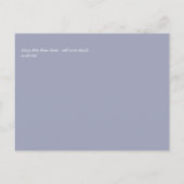 Sublime DUSTY BLUE Floral Wedding Suite Postkarte (Rückseite)