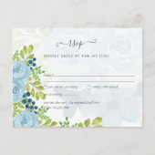 Sublime DUSTY BLUE Floral Wedding Suite Postkarte (Vorderseite)