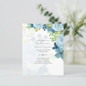 Sublime Dusty Blue Flowers Sage Green Wedding (Stehend Vorderseite)