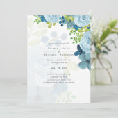 Sublime Dusty Blue Flowers Sage Green Wedding (Stehend Vorderseite)