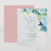 Sublime Dusty Blue Flowers Sage Green Wedding (Vorne/Hinten)