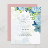 Sublime Dusty Blue Flowers Sage Green Wedding (Vorne/Hinten)
