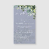 Sublime Dusty Blue GREENERY Eucalyptus WEDDING Magnetkarte (Vorderseite)