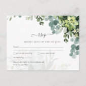 Sublime Dusty Blue GREENERY Eucalyptus WEDDING Postkarte (Vorderseite)