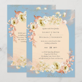 Sublime Dusty Blue Peach Wedding