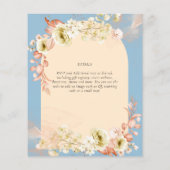 Sublime Dusty Blue Peach Wedding Flyer (Hinten)