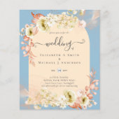 Sublime Dusty Blue Peach Wedding Flyer (Vorne)