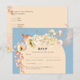 Sublime Dusty Blue Peach Wedding Postkarte