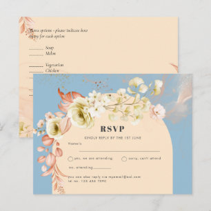 Sublime Dusty Blue Peach Wedding Postkarte