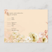 Sublime Dusty Blue Peach Wedding Postkarte (Rückseite)