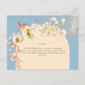 Sublime Dusty Blue Peach Wedding Postkarte (Rückseite)