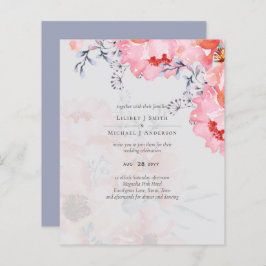 Sublime Dusty Blue Pink Blossom Wedding Suite