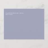 Sublime Dusty Blue Pink Blossom Wedding Suite Postkarte (Rückseite)