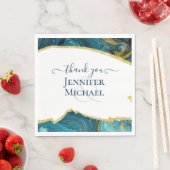 Sublime Emerald Gold AGATE Wedding Serviette (Beispiel)