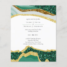 Sublime Emerald Green Gold Agate Wedding