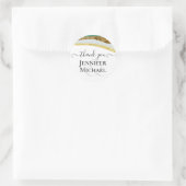 Sublime Emerald Green Gold Agate Wedding Runder Aufkleber (Tasche)