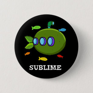 Sublime Funny U-marine Frucht Limon Pun Dark BG Button