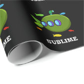 Sublime Funny U-marine Frucht Limon Pun Dark BG Geschenkpapier (Rolleneckpunkt)