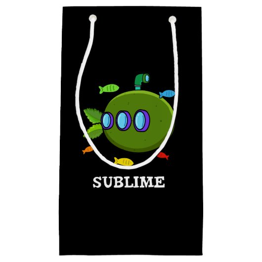 Sublime Funny U-marine Frucht Limon Pun Dark BG Kleine Geschenktüte (Vorderseite)