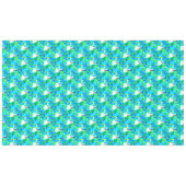 Sublime Himalayan Poppy Aqua Green Floral Muster Tischdecke (Vorderseite (Horizontal))