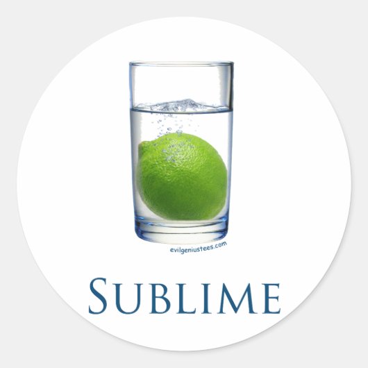 Sublime lustig runder aufkleber (Vorderseite)