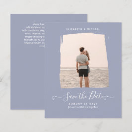 Sublime Minimalistisch FOTO Save the Date Dusty Bl