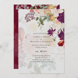 Sublime Mulberry orange Floral Wedding Suite