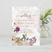 Sublime Mulberry orange Floral Wedding Suite (Stehend Vorderseite)