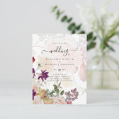 Sublime Mulberry orange Floral Wedding Suite (Stehend Vorderseite)