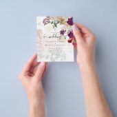 Sublime Mulberry orange Floral Wedding Suite Flyer (Gruppe)