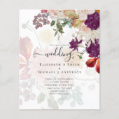 Sublime Mulberry orange Floral Wedding Suite Flyer (Vorne)