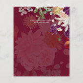 Sublime Mulberry orange Floral Wedding Suite Flyer (Hinten)