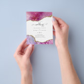 Sublime Pink AGATE Gold Glitzer Wedding Chic Flyer (Gruppe)