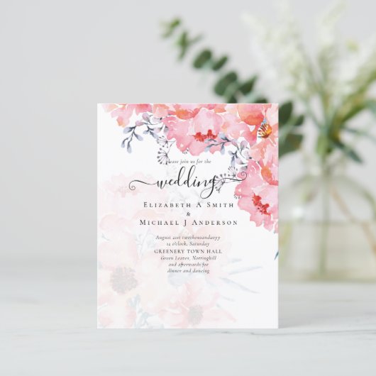 Sublime rosa Blütenblüten - HAUSHALTSPLAN (Stehend Vorderseite)